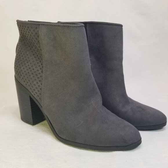 American Eagle Gray Womens 8 Block 3" Heel Ankle Boots - Picture 3 of 12